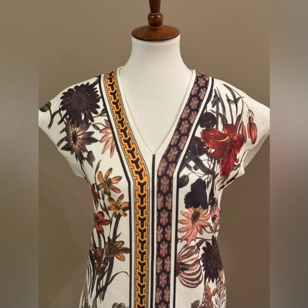 Beulah Mini Floral Print Shift Dress Multicolor Size Small - Picture 3 of 8